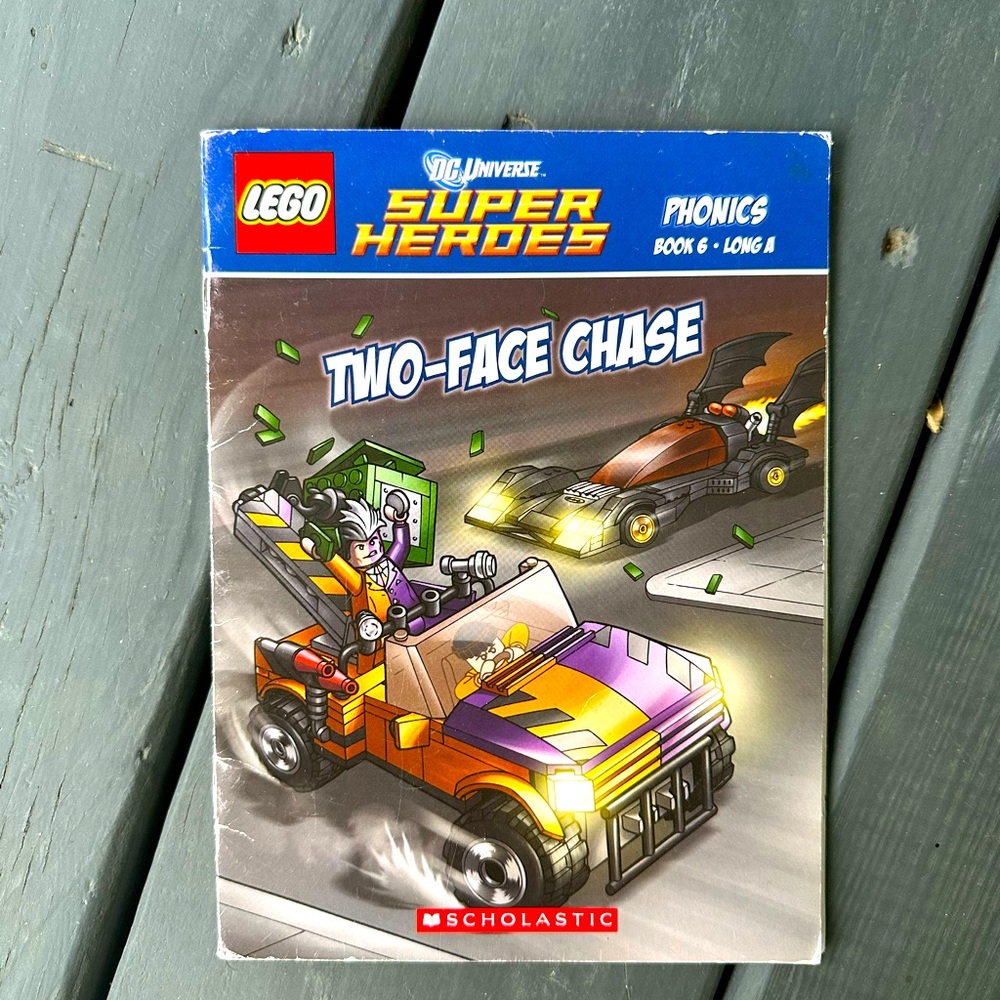 Super heroes- Two-face chase phonics book 6- long a - Picture 1 of 9
